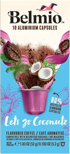 Belmio Капсули Еспресо Let's Go Coconutz Кокос Съвместими с Машина Nespresso 10 броя