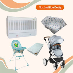 Beboulino Σετ Κούνιας Doty Blue Dotty 8τμχ