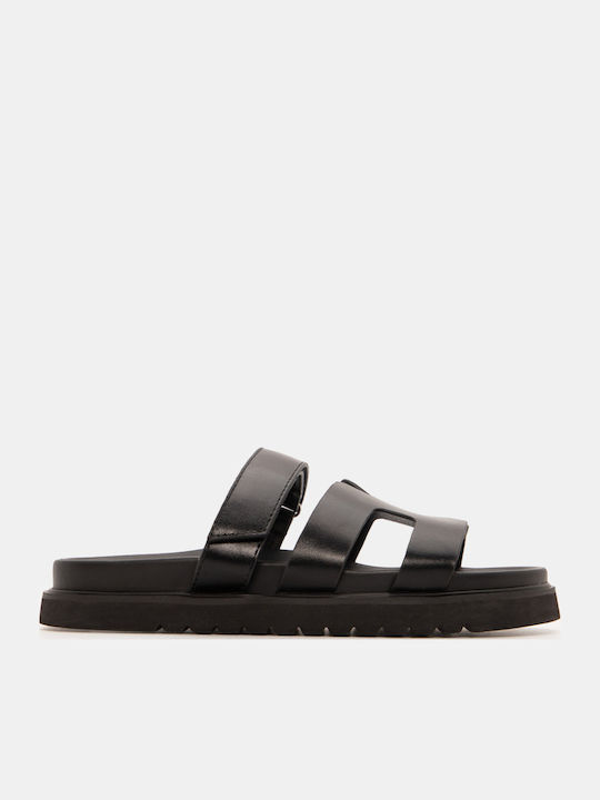 Flache Damen Sandalen Flatforms Schwarz
