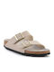 Damen Flache Sandalen Beige Schmale Passform