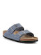 Leather Women's Sandals Blue
