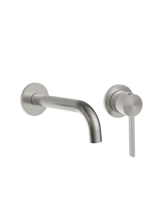 Rea Set De Mixere Și Guriță Încorporate Pentru Lavabo Argintiu