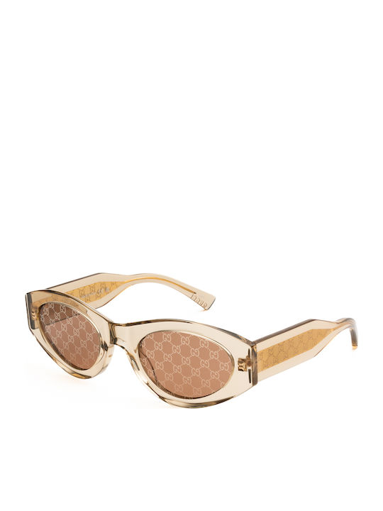 Gucci Women's Sunglasses with Brown Frame and B...