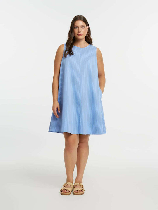 Rochie De Vară Mini Pentru Nuntă / Botez Albastru Deschis