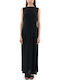 Summer Maxi Shirt Dress Black