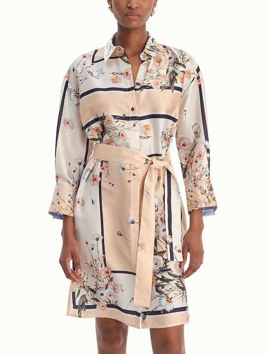 Rochie-Cămașă Mini Ecru