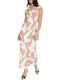 Summer Maxi Shirt Dress Wrap Beige