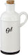 Porzellan Flasche Öl Hella Weiß 430ml