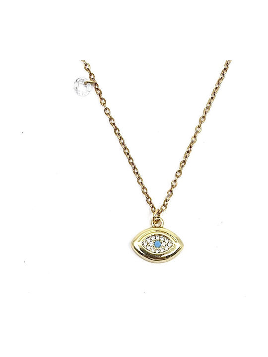 Legola Necklace Eye From Gold Plated Steel