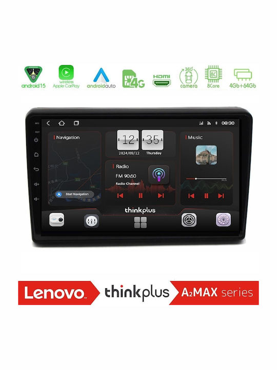 Lenovo Car Audio System for Citroen C5 2008-2019 (Bluetooth/USB/AUX/WiFi/GPS/Apple CarPlay/Android Auto) with 10" Touch Screen