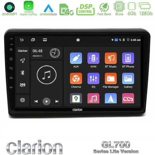 Clarion Car Audio System for Citroen C5 2008-2019 Bluetooth USB WiFi GPS Apple CarPlay Android Auto with 10" Touch Screen