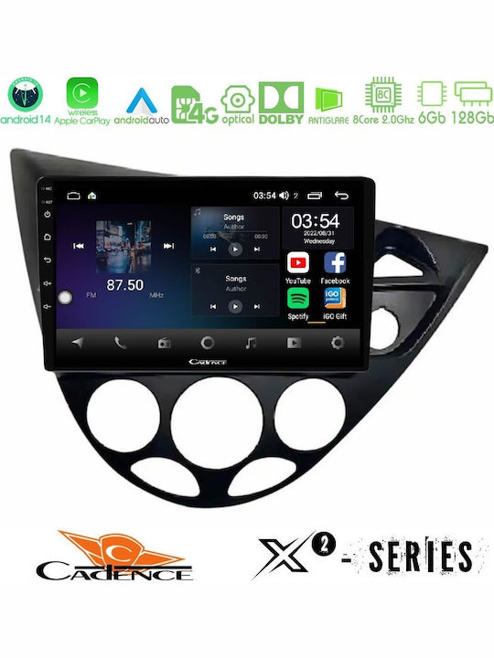 Cadence Car Audio System for Ford Focus 1999-2004 Bluetooth USB WiFi GPS Apple CarPlay Android Auto with 9" Touch Screen