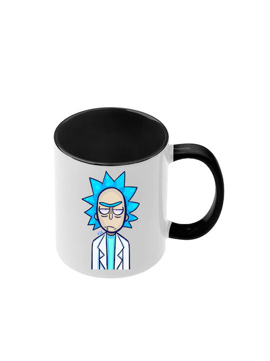 Κούπα Rick Morty Μαύρη Λαβή Εσωτερικό