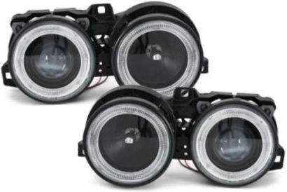 Φανάρια Εμπρός Bmw E30 1982-1994 Μαύρα Χωρίς Λάμπες Η7 Σετ 2τμχ Oem