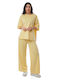 Yellow Set Trousers Blouse