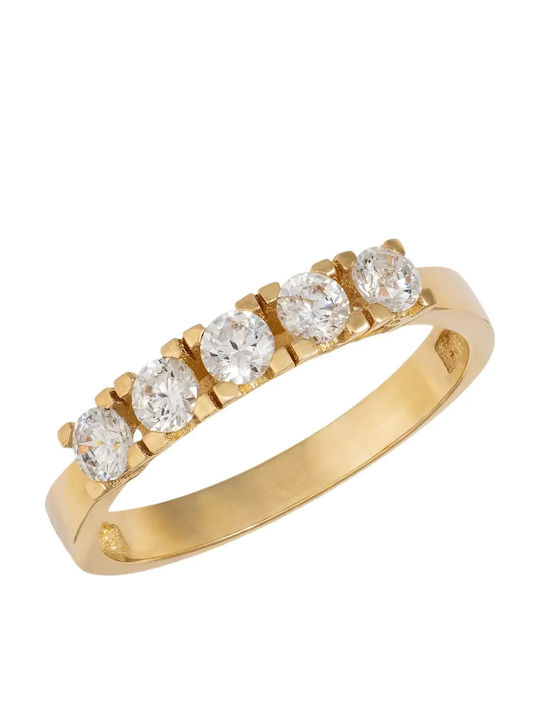 Damentagring Spinner mit Zirkon aus Gold 14K