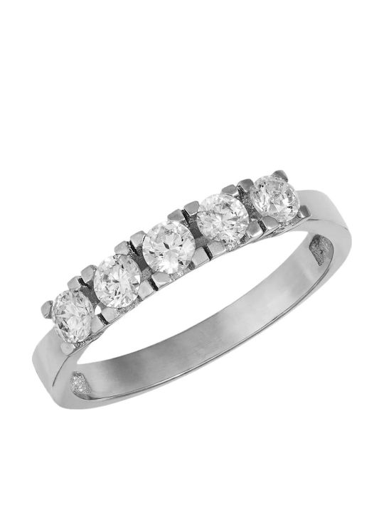 Damentring mit Zirkon aus 14K Gold