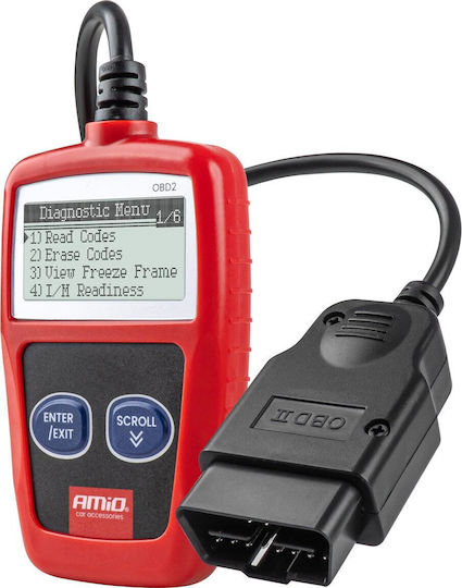 Amio Диагностично Устройство За Автомобили Obd 2 Тип V300 Работно Напрежение 8-18v Lcd Екран 128x64 Пиксела Леки Автомобили-1 Бр 04729/am 04729/am