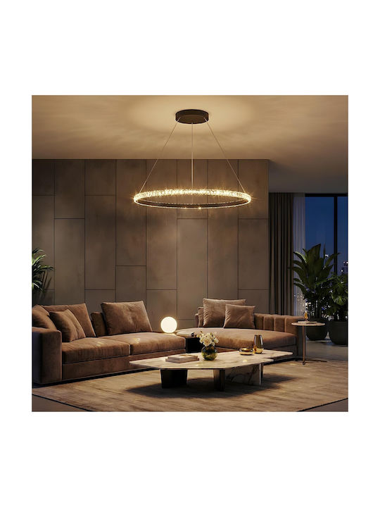 kelvo Diamond Black LED Ceiling Light with Warm...