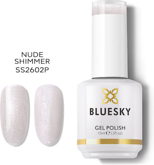 Bluesky Gel Nail Polish Nude Shimmer With Glitter 15ml