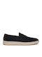Suede Men's Moccasins In Blue Color