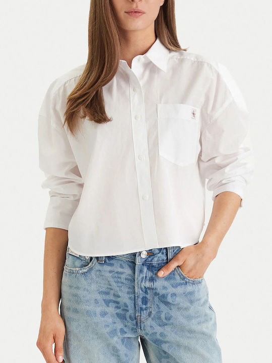 Calvin Klein Langärmeliges Damen Baumwoll-Pickn...