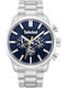 Timberland Henniker Ii Men's Watch 46mm Chronograph Battery with Silver Stainless Steel Bracelet