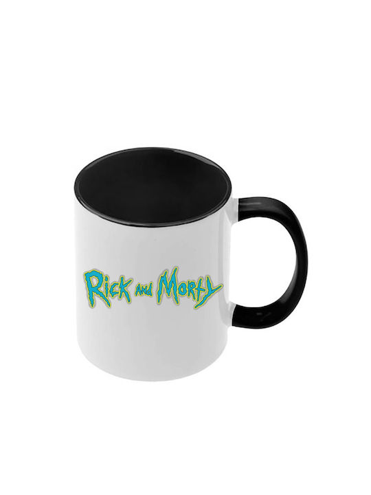 Κούπα Rick Morty Μαύρη Λαβή Εσωτερικό
