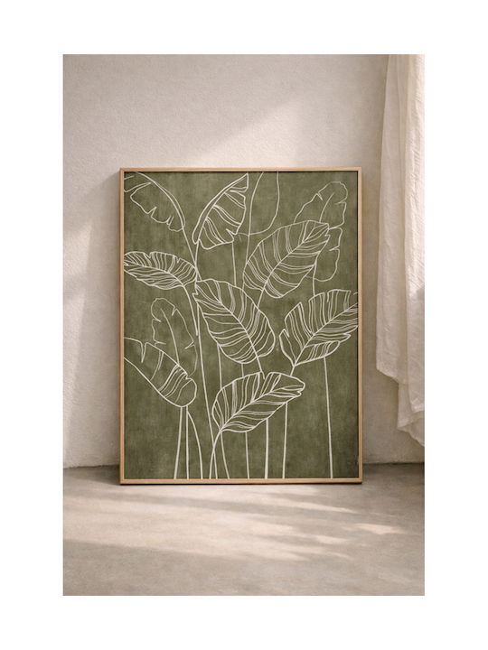 Πινακας Κορνιζα Σχεδιο Φυλλων 60x3x80cm Μονόχρωμο Kaeming