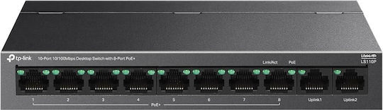 TP-LINK LS110P L2 PoE+ Switch με 10 Θύρες Ethernet και 10 SFP Θύρες
