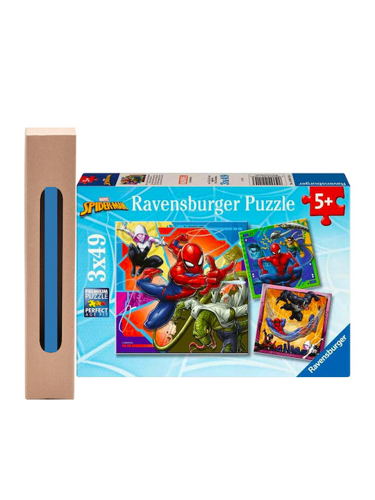 Easter Candle with Toy Spiderman Children's Puzzle 3x49 Pcs Ravensburger Spiderman