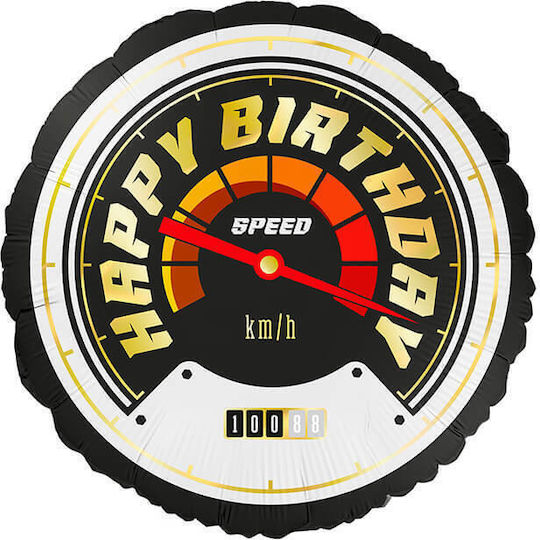 Μπαλόνι Γενεθλίων Disney Cars Foil Μαύρο Happy Birthday