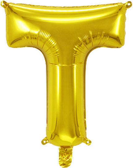 Γράμμα Τ Foil Jumbo Χρυσό 102εκ.