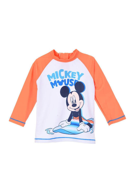 Superheroes Costum De Baie Pentru Copii Rashguard Cu Mâneci Lungi Portocaliu