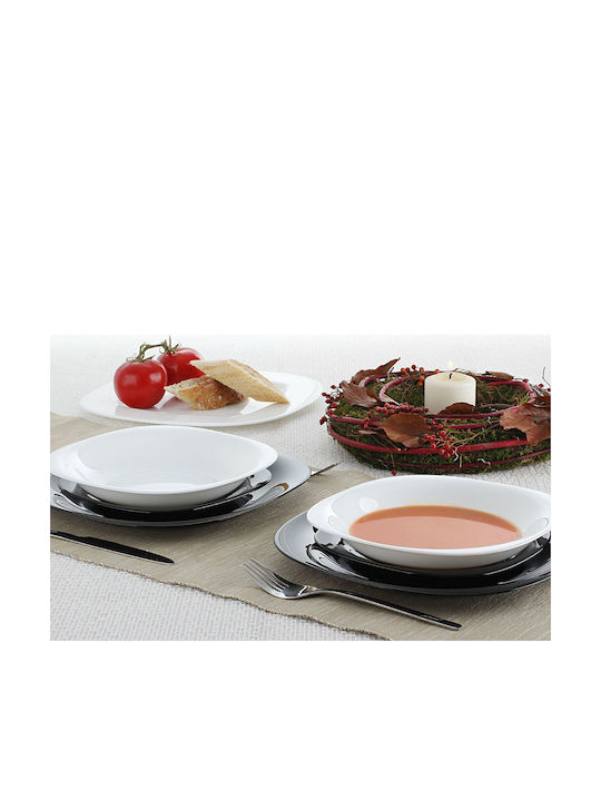 Luminarc Carine Black Porcelain Dinnerware Set ...