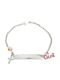 Kiriakos Gofas Kids Bracelet ID Silver With Stones