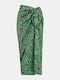Fustă Pareo Sarong Mărime One Size Verde Zebra