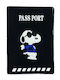 Cute Traveler Passport Case Snoopy Black
