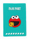 Cute Traveler Passport Case Red Muppet Show Turquoise