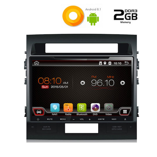 Digital IQ Автомобилна Аудио Система За Toyota Land Cruiser 2008-2015 Bluetooth USB AUX Вграден Wi-Fi GPS Apple CarPlay Android Auto CD С Touch Screen 9"