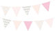 Pink Grey Flowered Flags