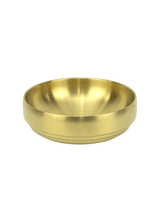 Raki Servierschale Rund Inox Gold