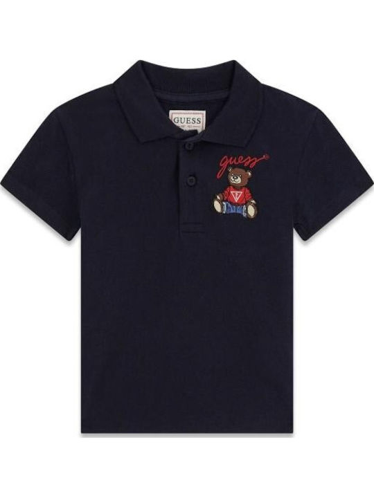 Guess Kids Polo Short-Sleeved Blue