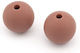 Silicone Bead 12mm Burnt Sienna (Pack of 15 Pieces)