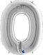 Birthday Balloon Groups Foil Jumbo Silver 102cm
