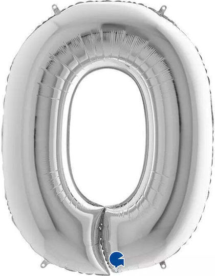 Birthday Balloon Groups Foil Jumbo Silver 102cm