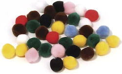 Rayher Pompons 7mm 70 Pieces Bright Assorted 7651149