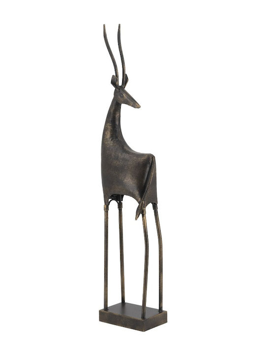 Artekko Vector Bronze Metal Decorative Deer 19x10.2x78.7 Cm