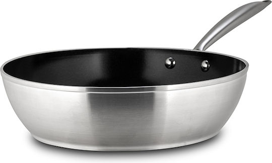 Nava Elegance Wok from Stainless Steel with Non-Stick Coating 28cm