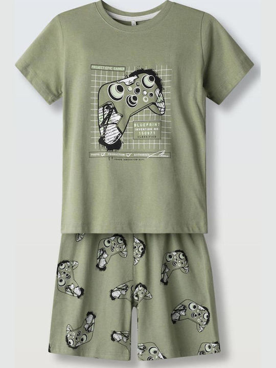Hashtag Kids Summer Pajamas Khaki Playstation Controller